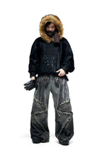 fringed belt raw edge jeans