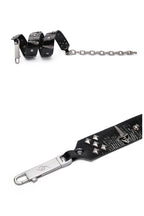 Genuine Leather Chain Studded Sword Buckle Belt