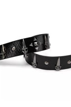 Genuine Leather Chain Studded Sword Buckle Belt