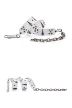 Genuine Leather Chain Studded Sword Buckle Belt