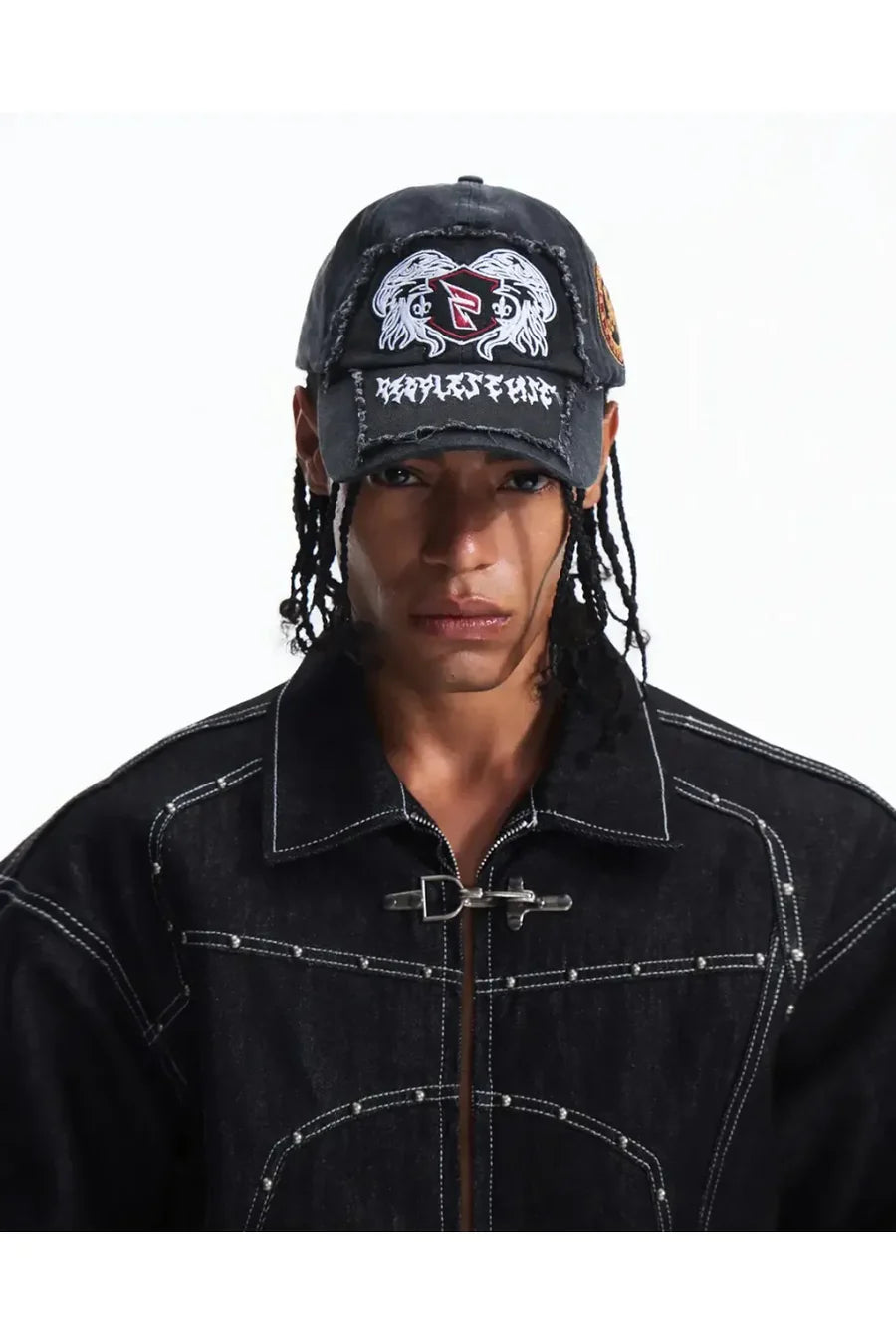 Gothic Cap Featuring Raised Embroidery