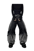 Gradient Wash Convertible Denim Pants