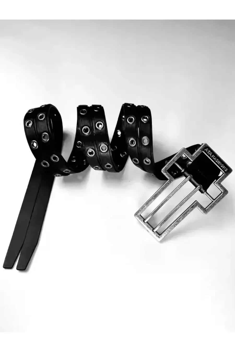 Metal Cross Split Leather Belt