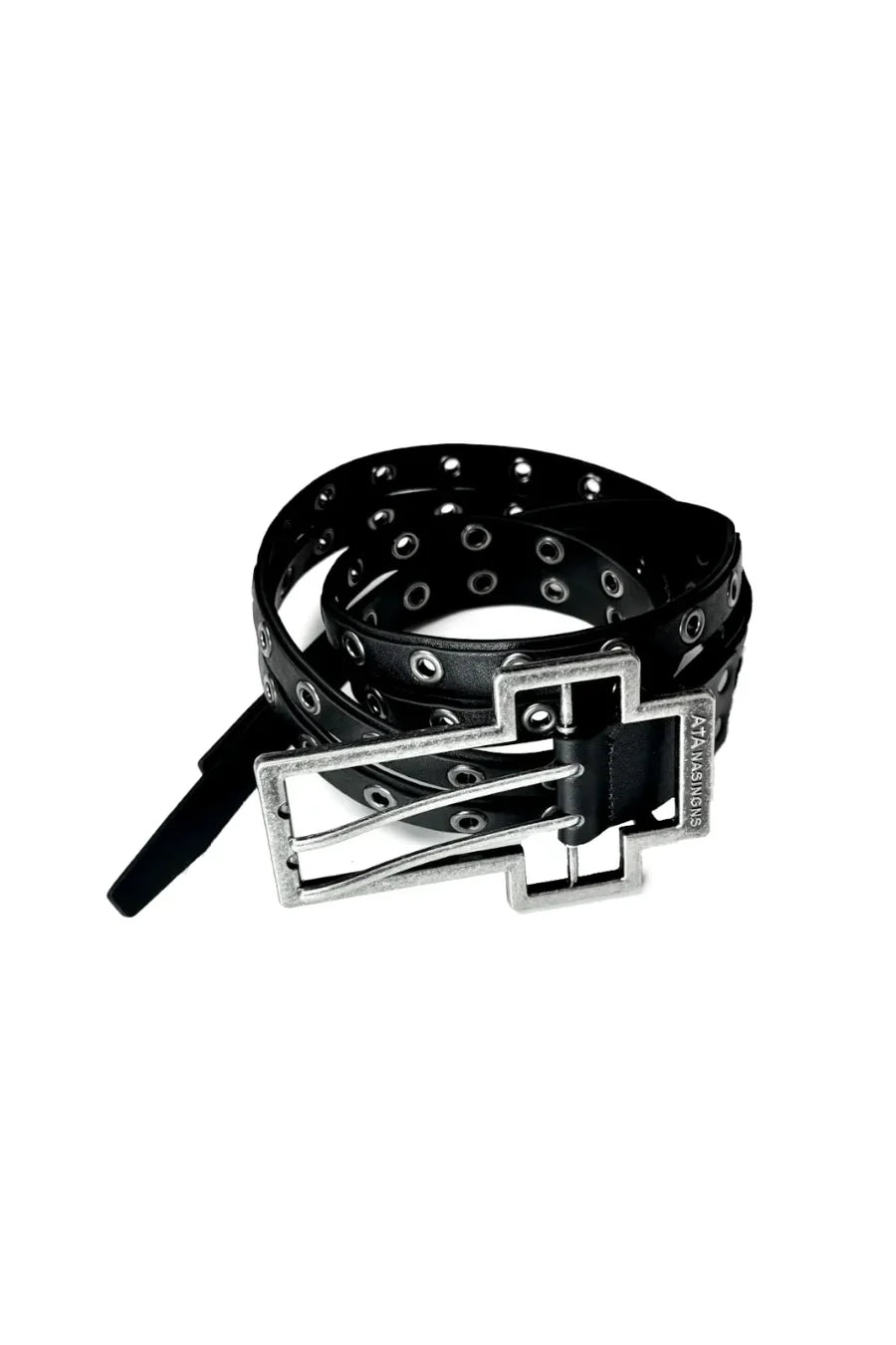 Metal Cross Split Leather Belt