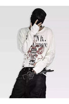 New Vintage Phoenix Punk Floral Print Crushed Long Sleeve