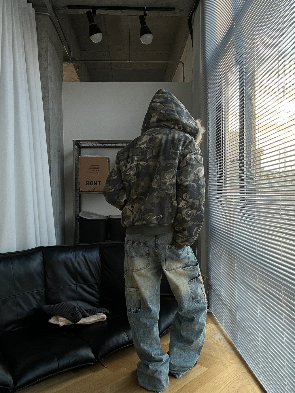 Camouflage hoodie jacket