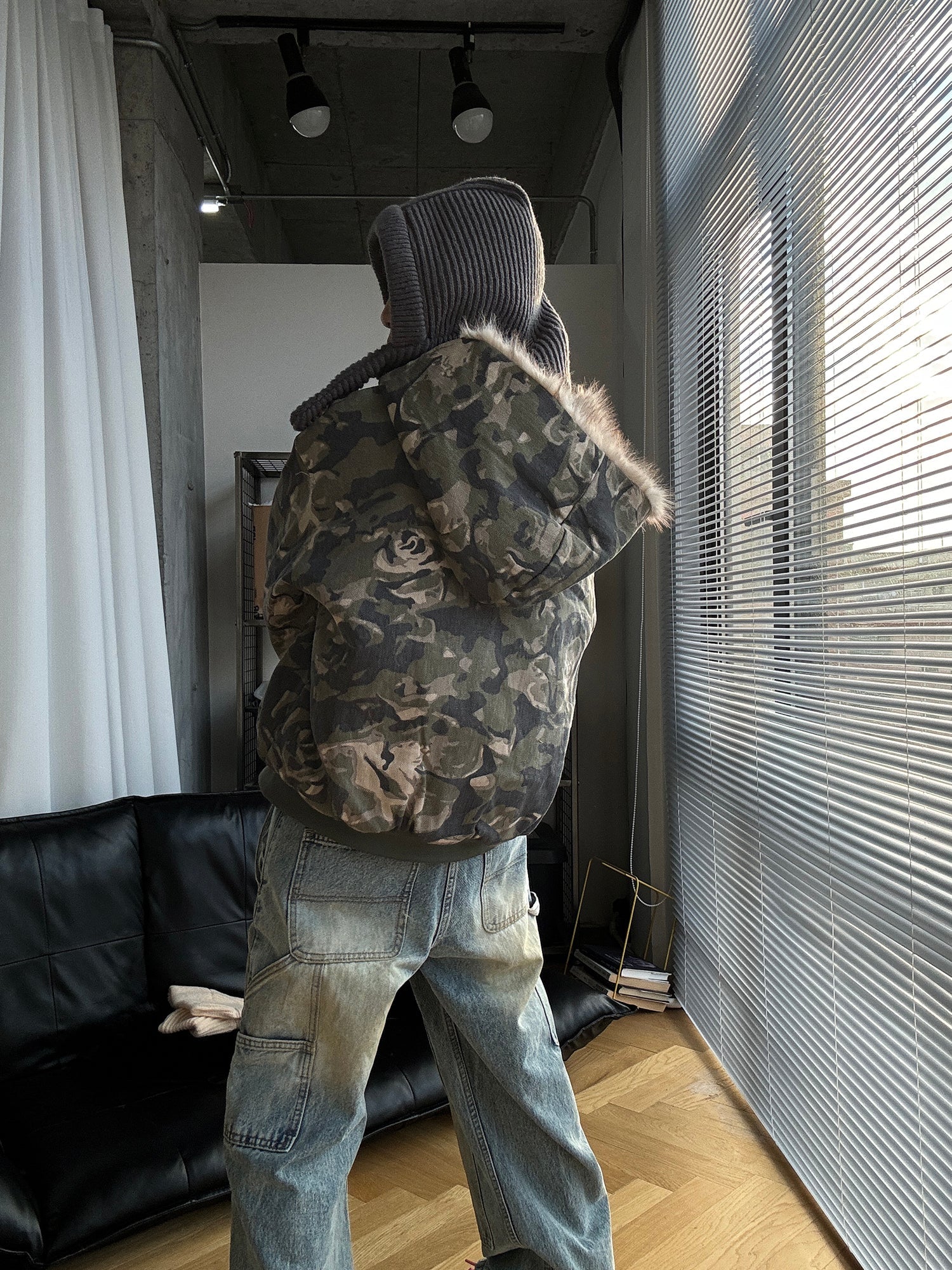 Camouflage hoodie jacket