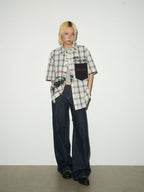 Retro Navy Straight Denim