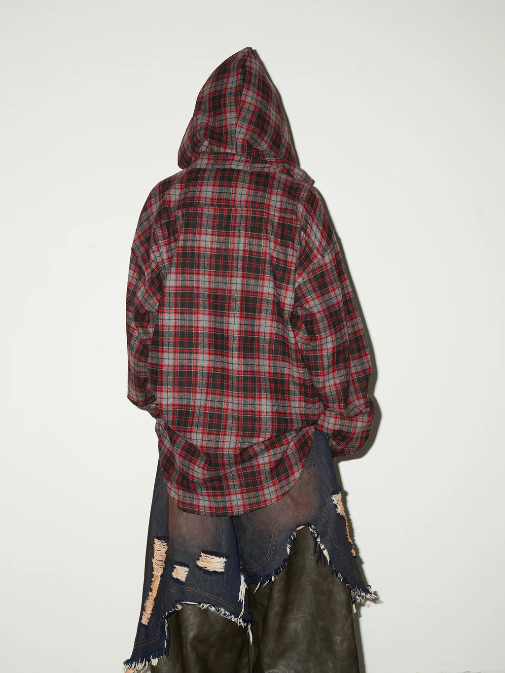 Hooded check shirts