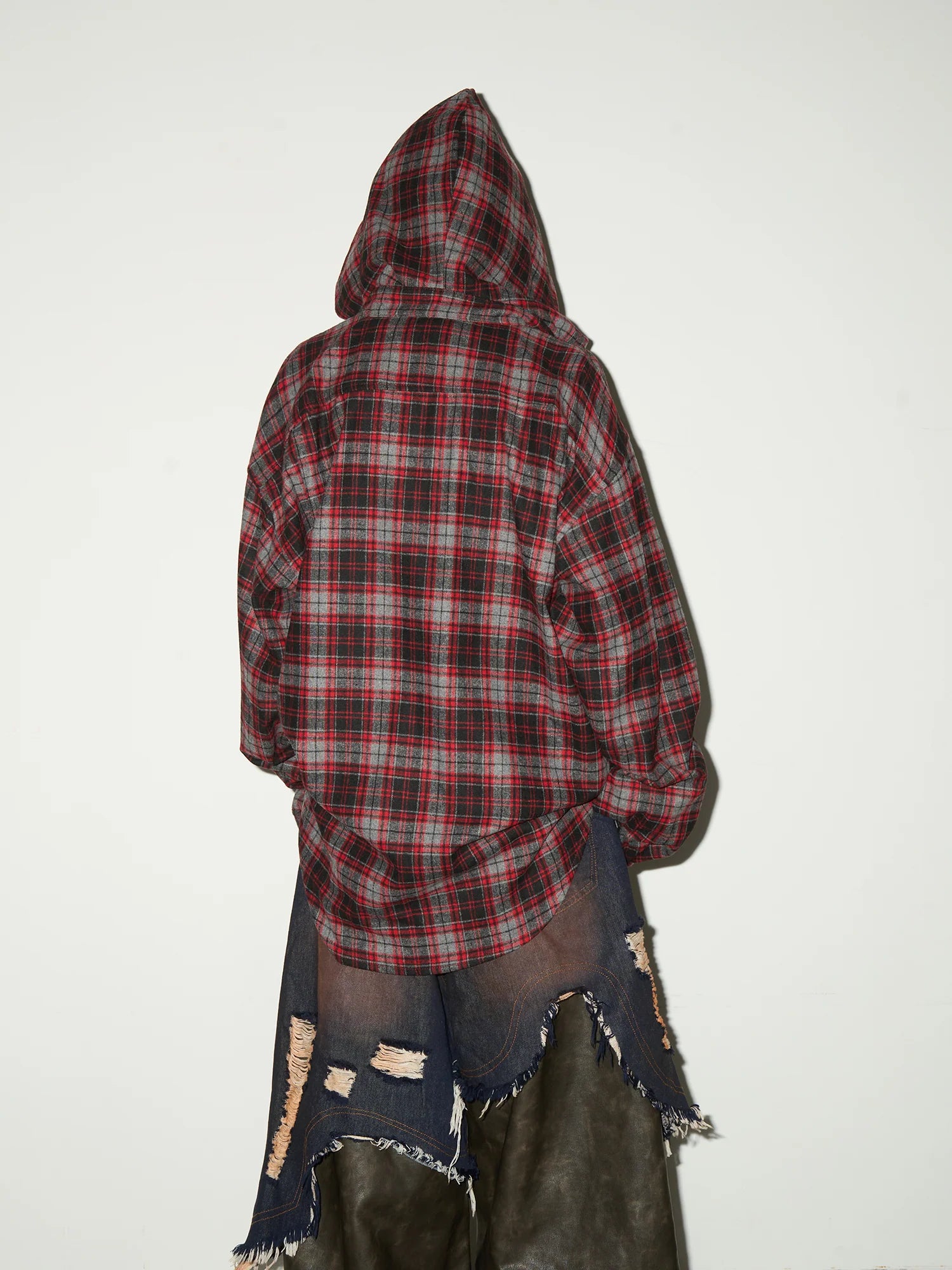 Hooded check shirts
