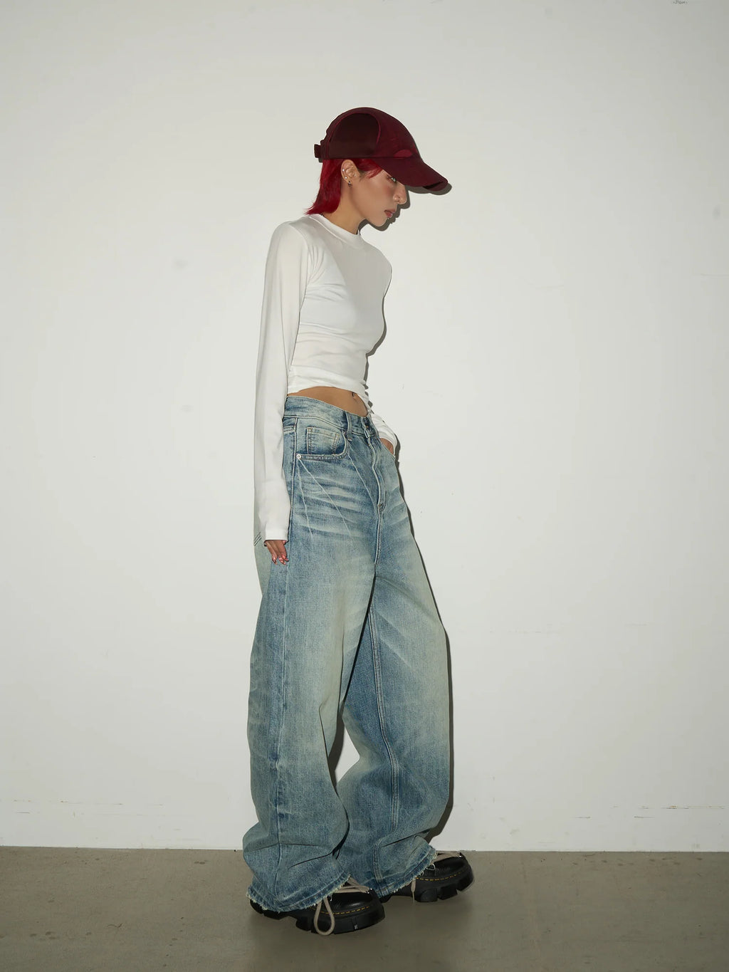 Vintage Wash Loose Denim