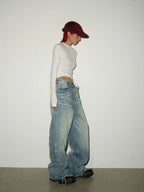 Vintage Wash Loose Denim