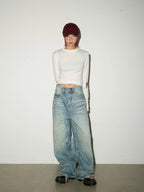 Vintage Wash Loose Denim