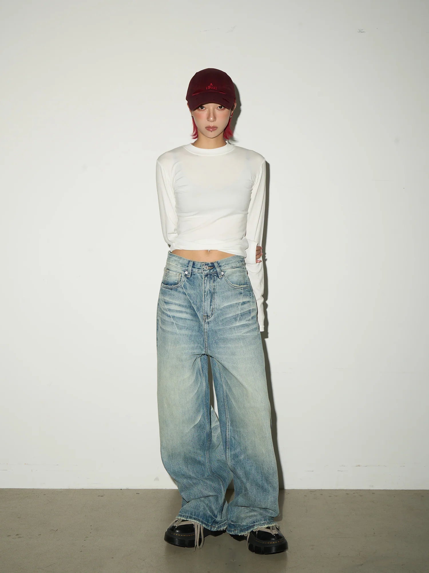 Vintage Wash Loose Denim