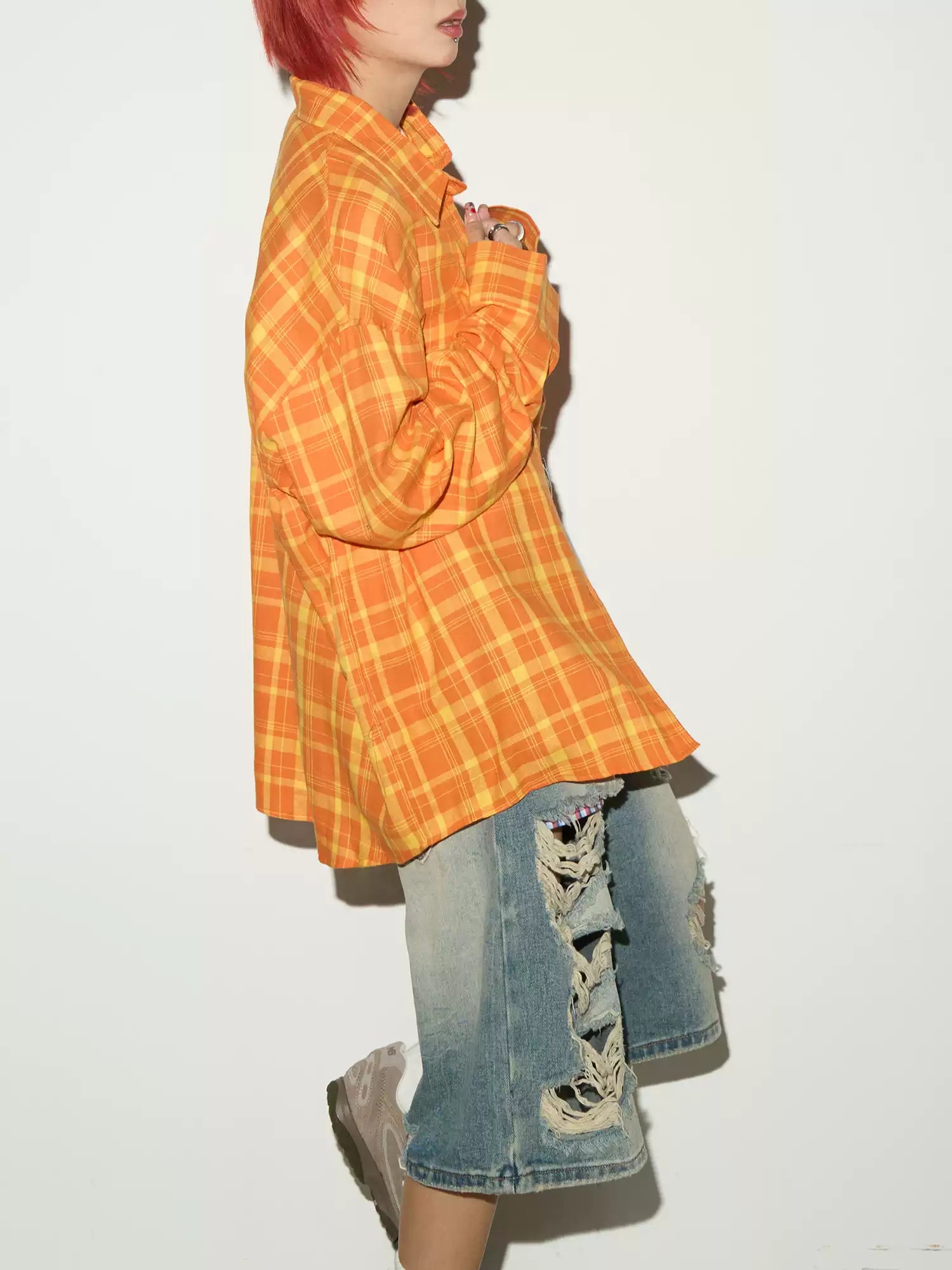 Distressed Loose Denim Shorts