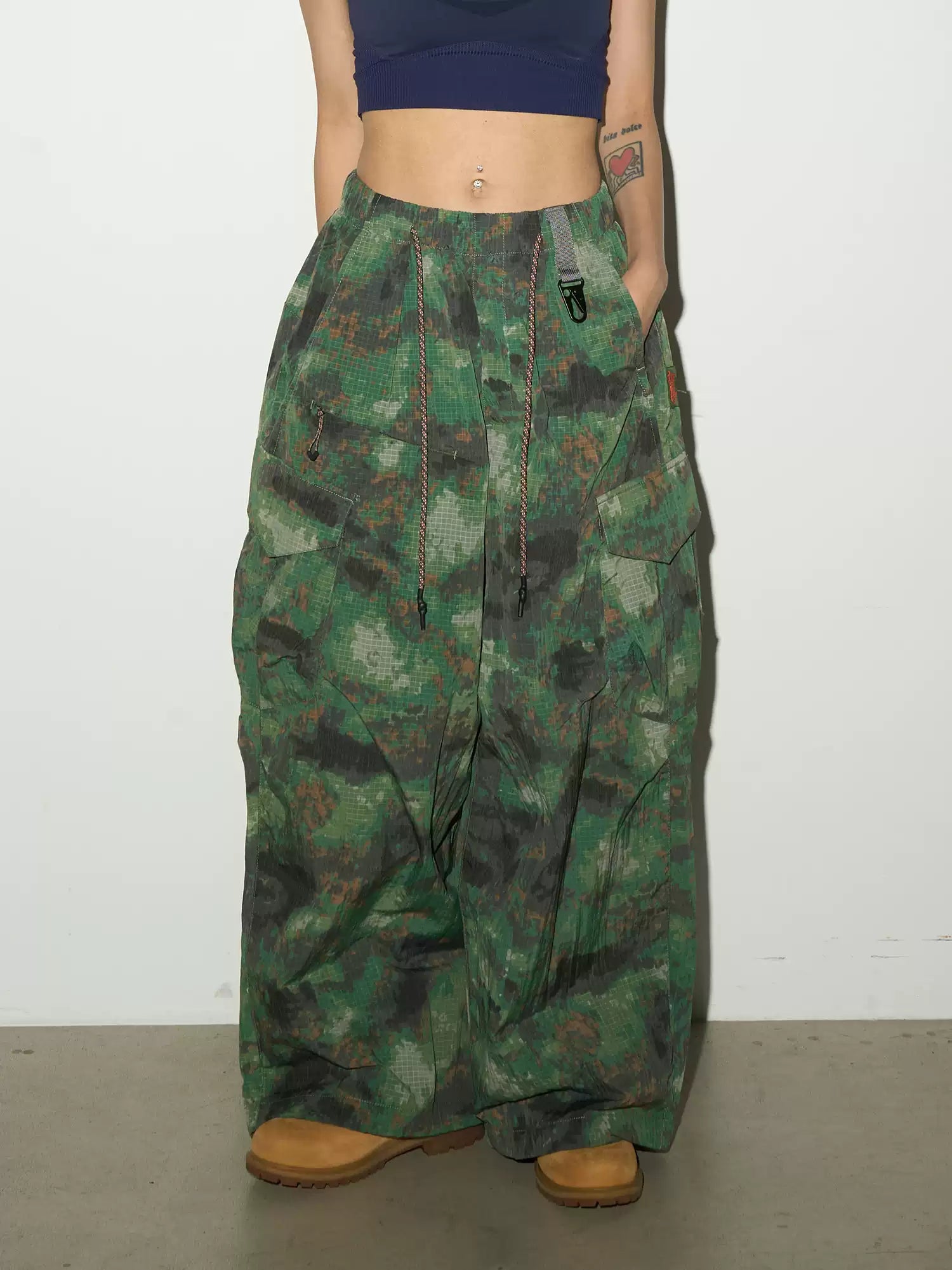 Camo wide pants