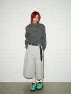 Balloon silhouette stripe shorts