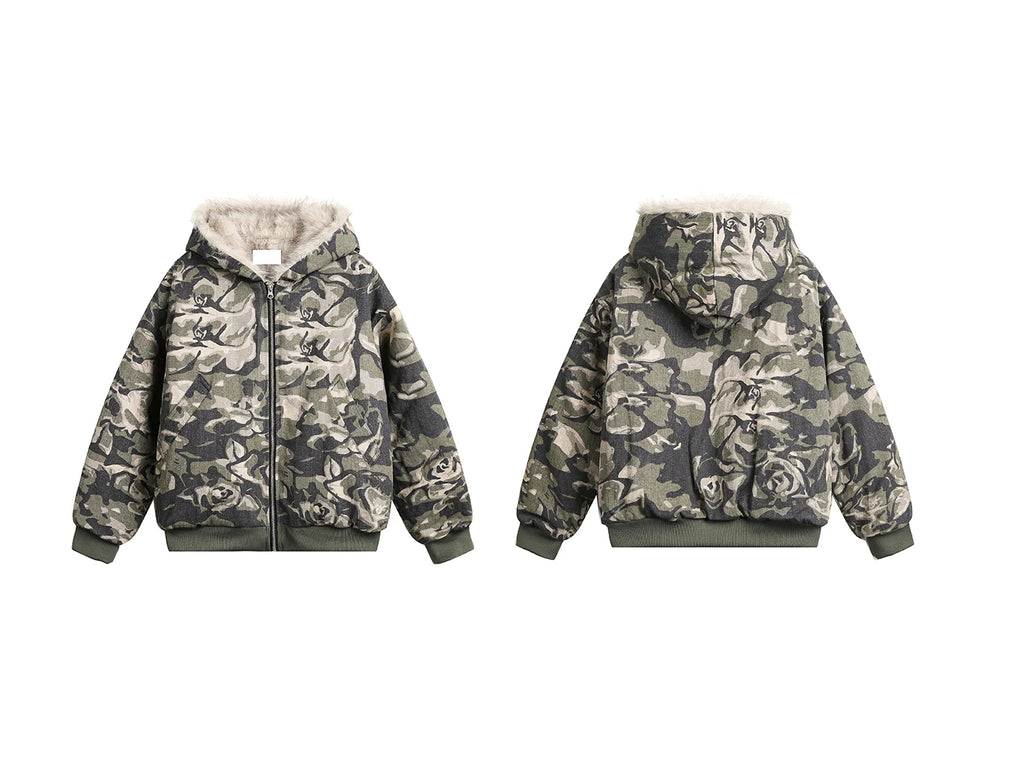 Camouflage hoodie jacket