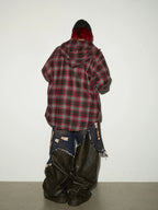 Hooded check shirts