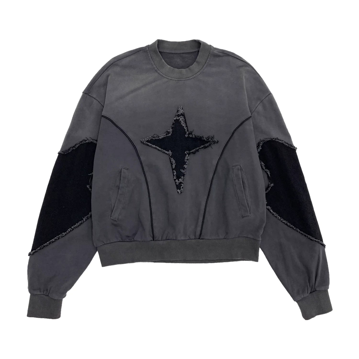 Distresed contrast sweat