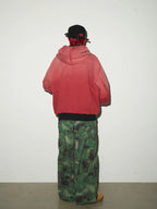 Washed kid-trick hoodie jacket