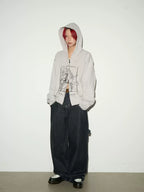 Stitch design baggy denim