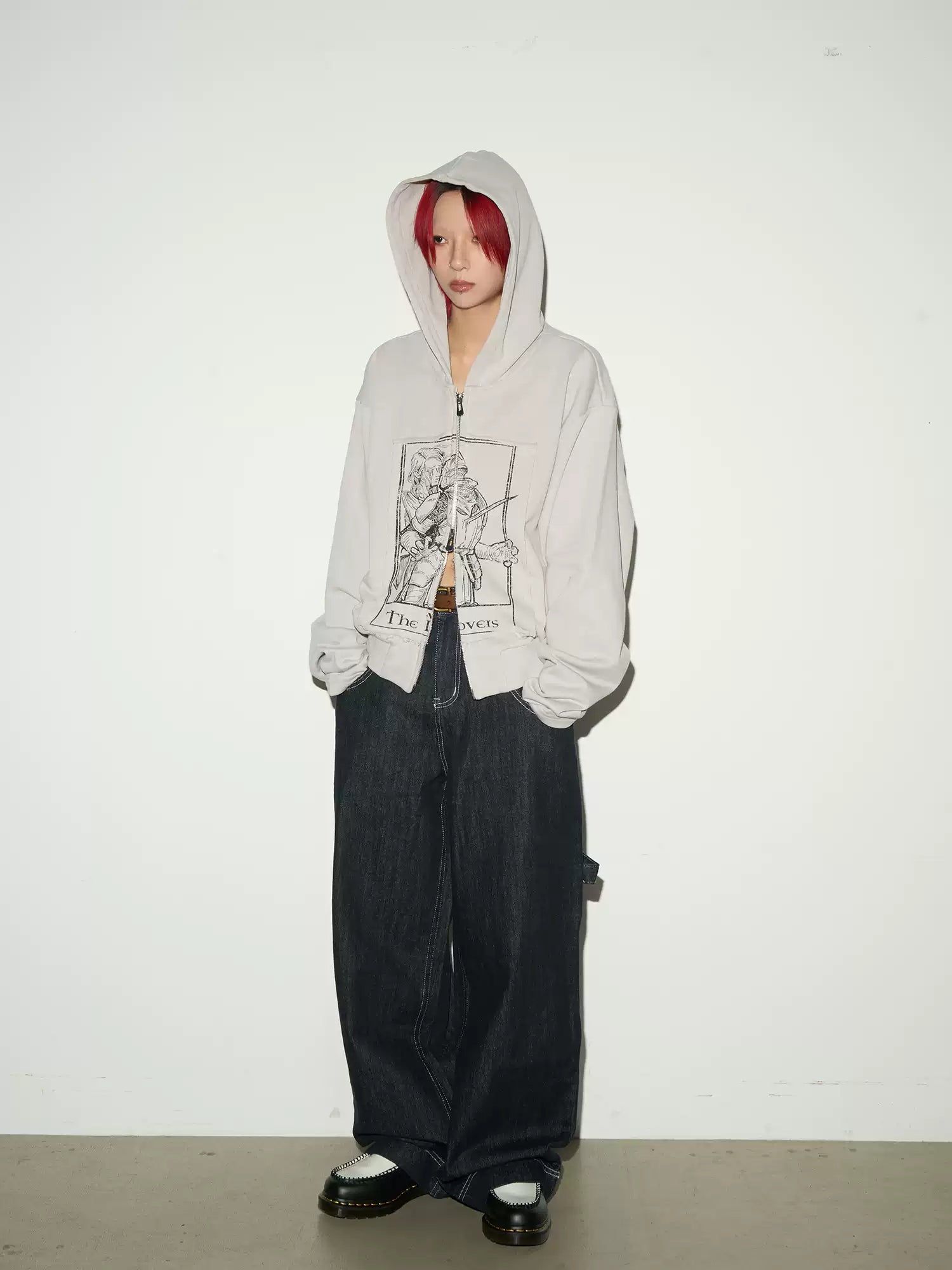 Stitch design baggy denim