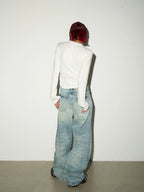 Vintage Wash Loose Denim
