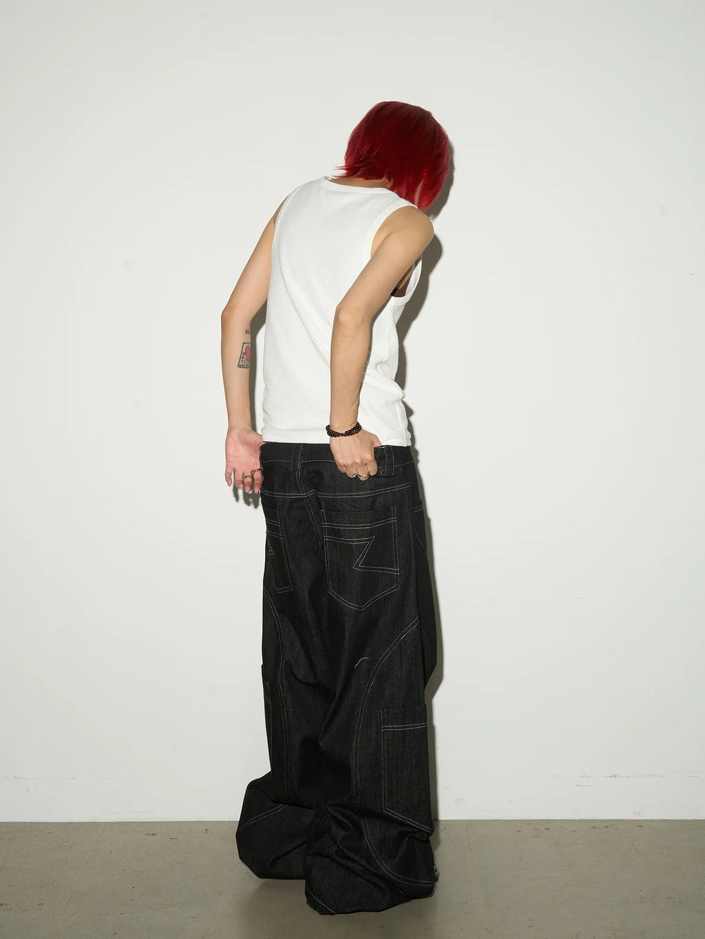 Pocket design wide denim