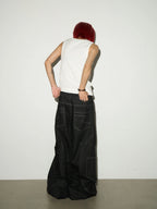 Pocket design wide denim