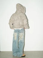 Washed double-knee painter denim pants