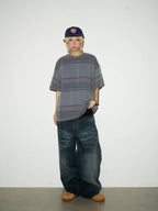 Layered Waist Baggy Denim