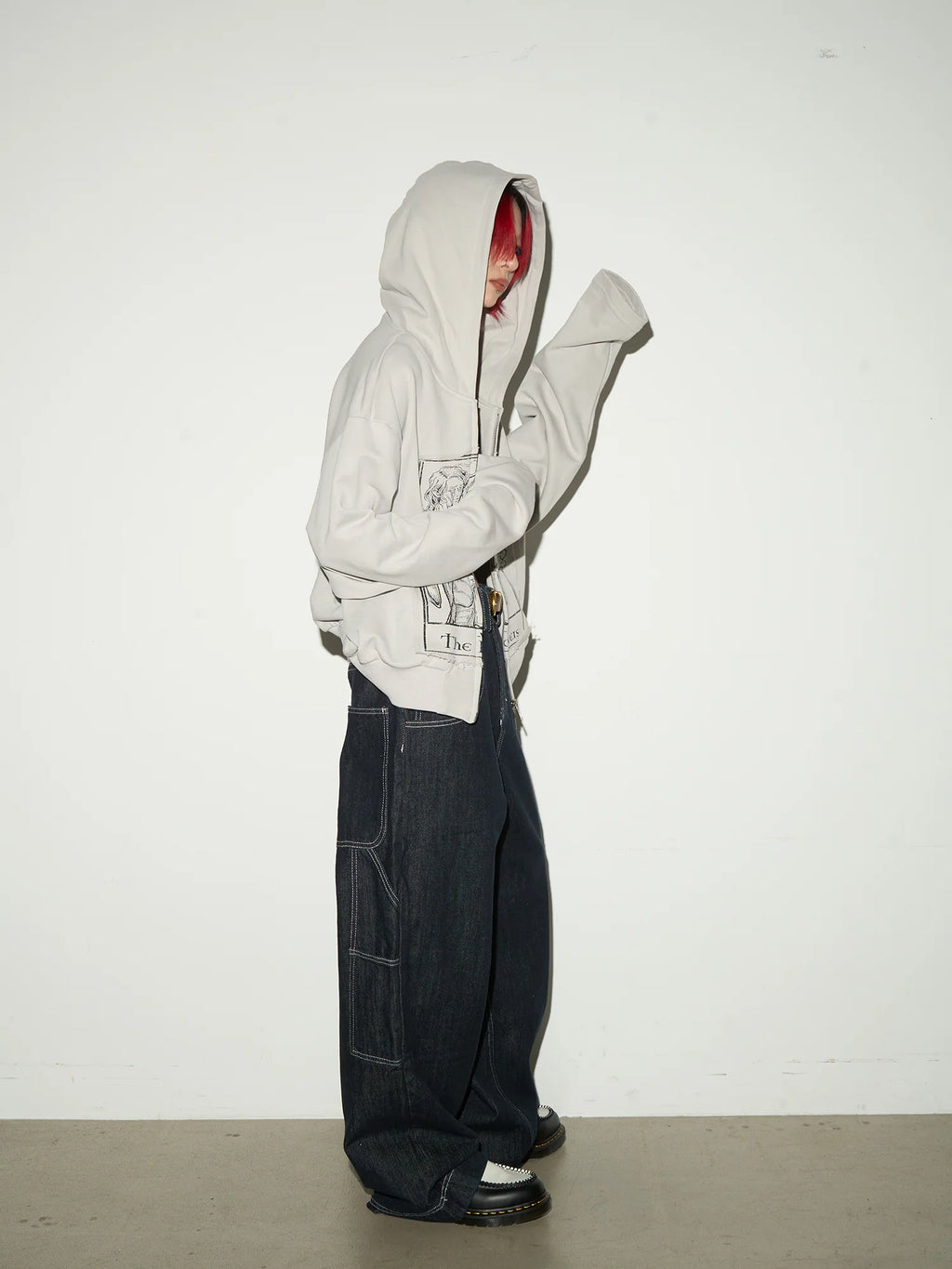 Stitch design baggy denim