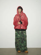 Washed kid-trick hoodie jacket