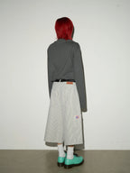 Balloon silhouette stripe shorts