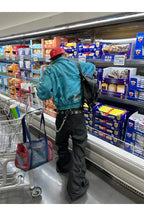 Silver Thread Metal A Shaped Curved Knife Original Cow Cut Denim