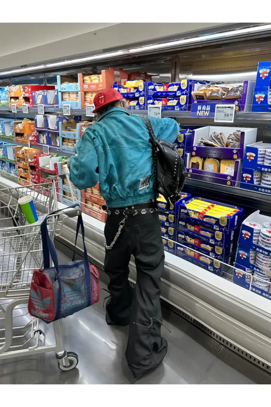 Silver Thread Metal A Shaped Curved Knife Original Cow Cut Denim