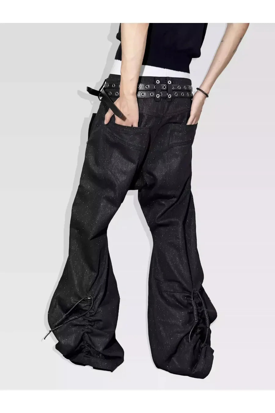 Silver Thread Metal A Shaped Curved Knife Original Cow Cut Denim