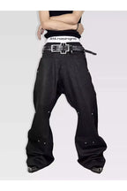 Silver Thread Metal A Shaped Curved Knife Original Cow Cut Denim