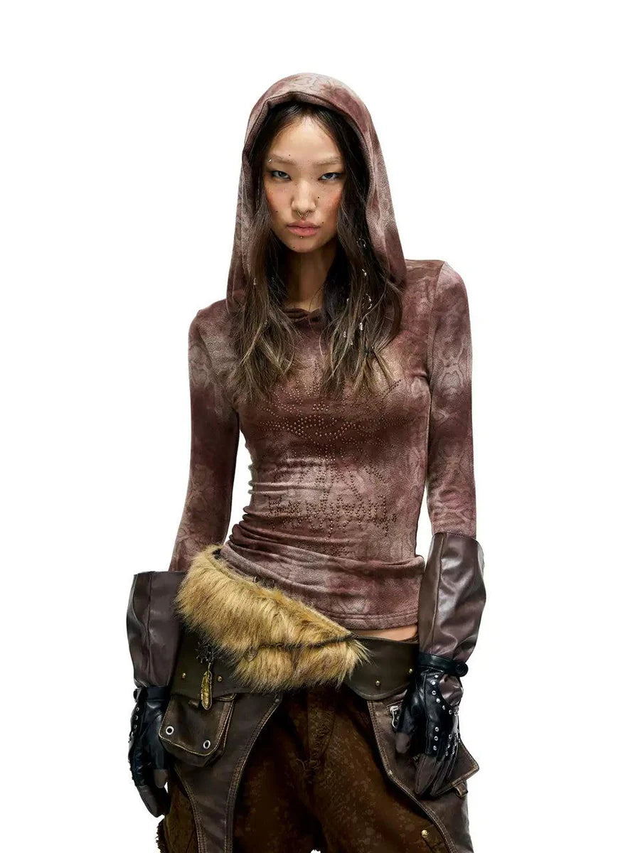 Textured mesh hooded base layer