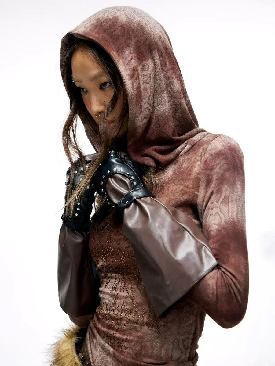 Textured mesh hooded base layer