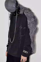 Thorny Sculpted Wash Perforated Long Sleeved T-shirt