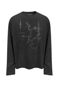 Thorny Sculpted Wash Perforated Long Sleeved T-shirt