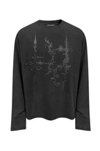 Thorny Sculpted Wash Perforated Long Sleeved T-shirt
