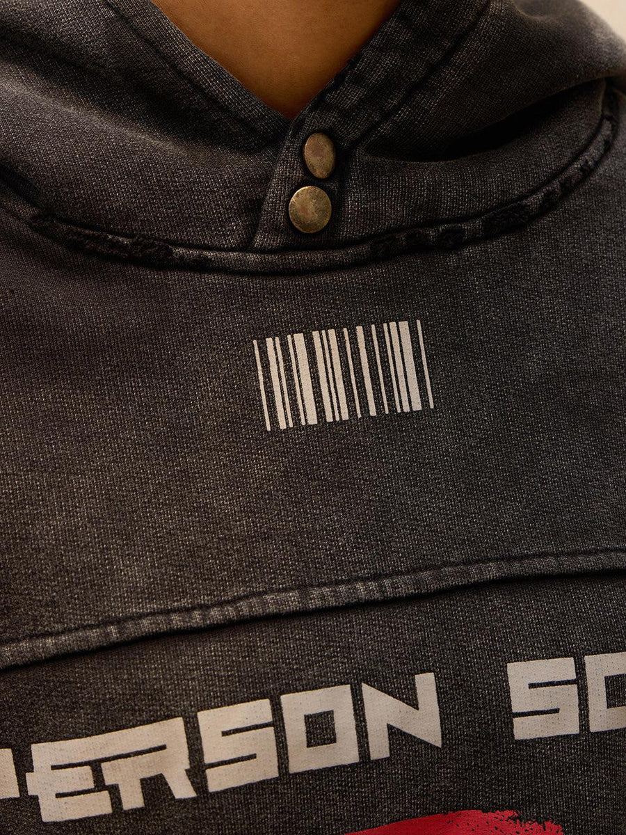 Washing dirty hoodie