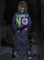 [99CLUB] Hoodie with Distressed Graphic Print