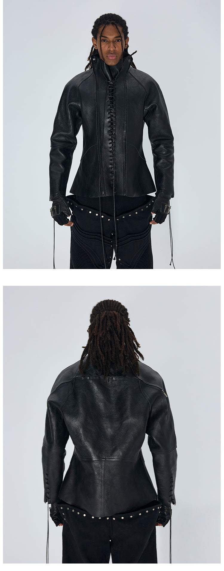 Fourth3ex 25SS Medieval corset leather jacket