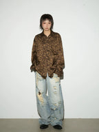 Damage-Washed Wide Jeans FB4786