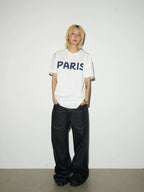 Red Line Stitch Wide Jeans