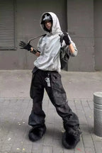 x FFF Soul's Eye Washed Distressed Spray Paint Over Dye Hoodie